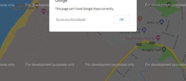 Google Maps ‘For Development Purposes Only’ Error